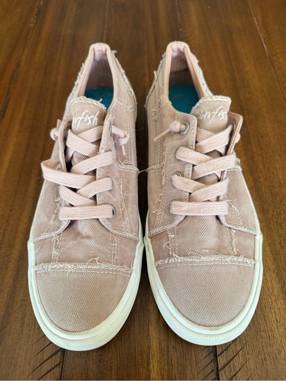 Blowfish Malibu Soft Pink Canvas Lace-Up Sneakers